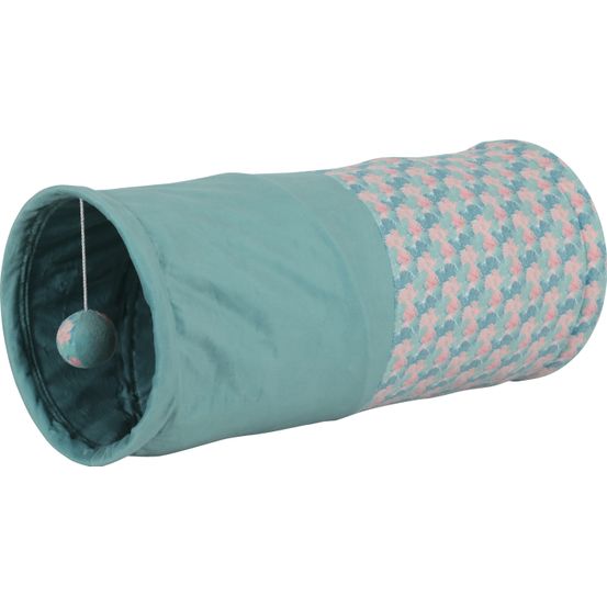 Tunnel Ethicat motif Feuille, jouet pour chat - L.27xl.8xH.28.8cm
