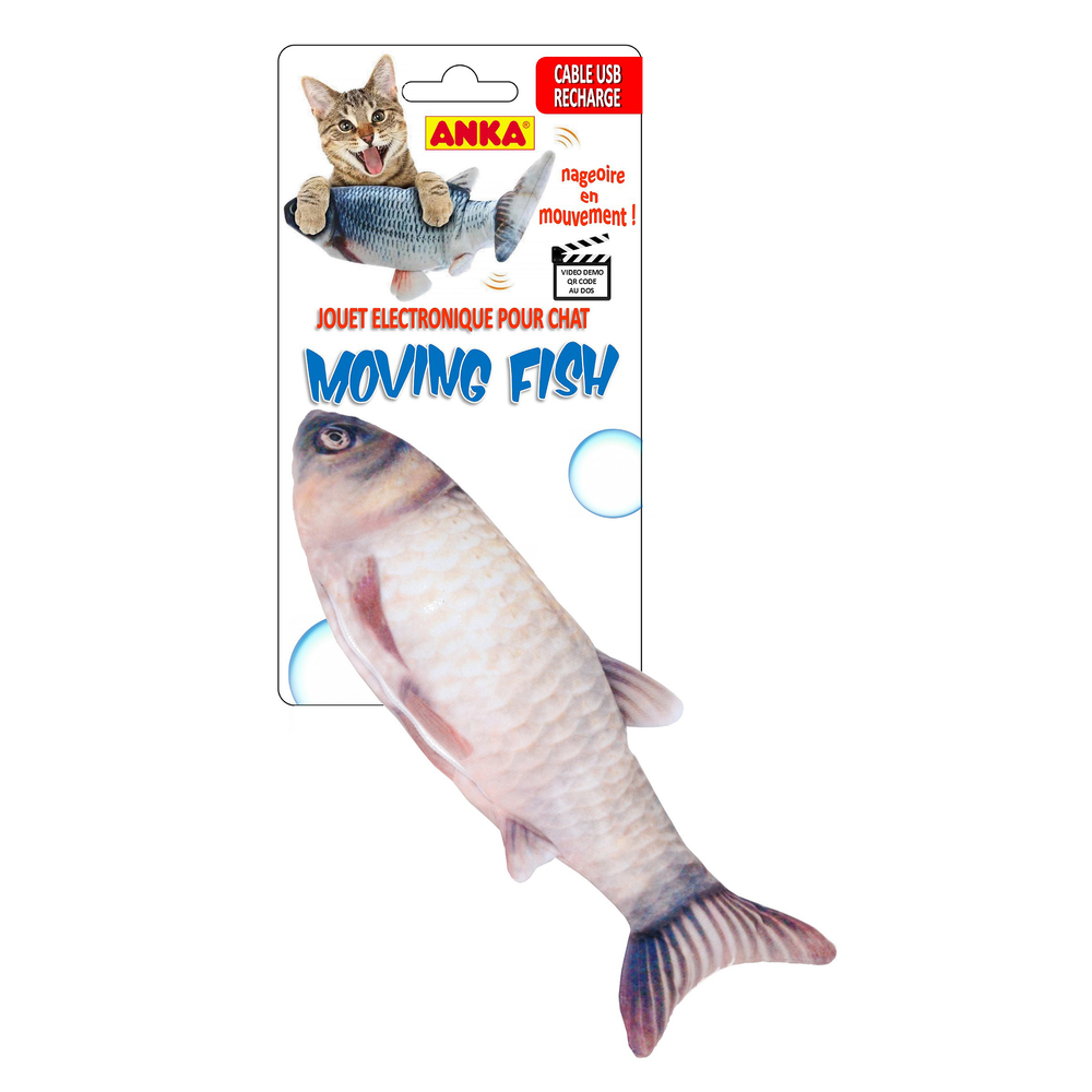 Jouet Moving fish electronique 31cm beige