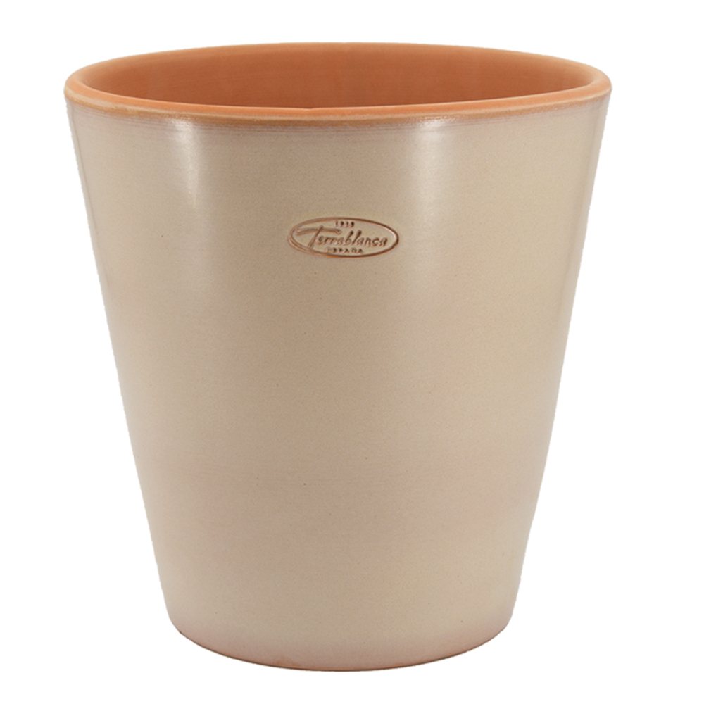 Pot Vaso nacré, en terre cuite émaillée - D.22xH.22cm