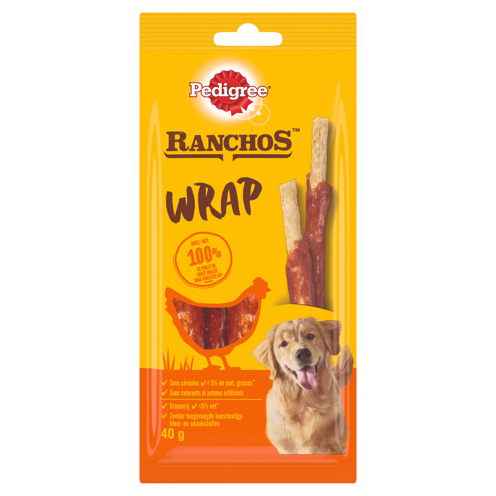 Ranchos Wrap au poulet pour chien adulte 40 g