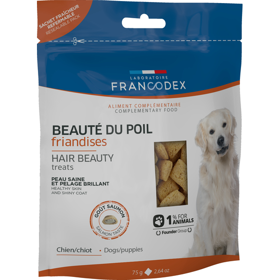 Friandises beauté du poil pour chien 75 g