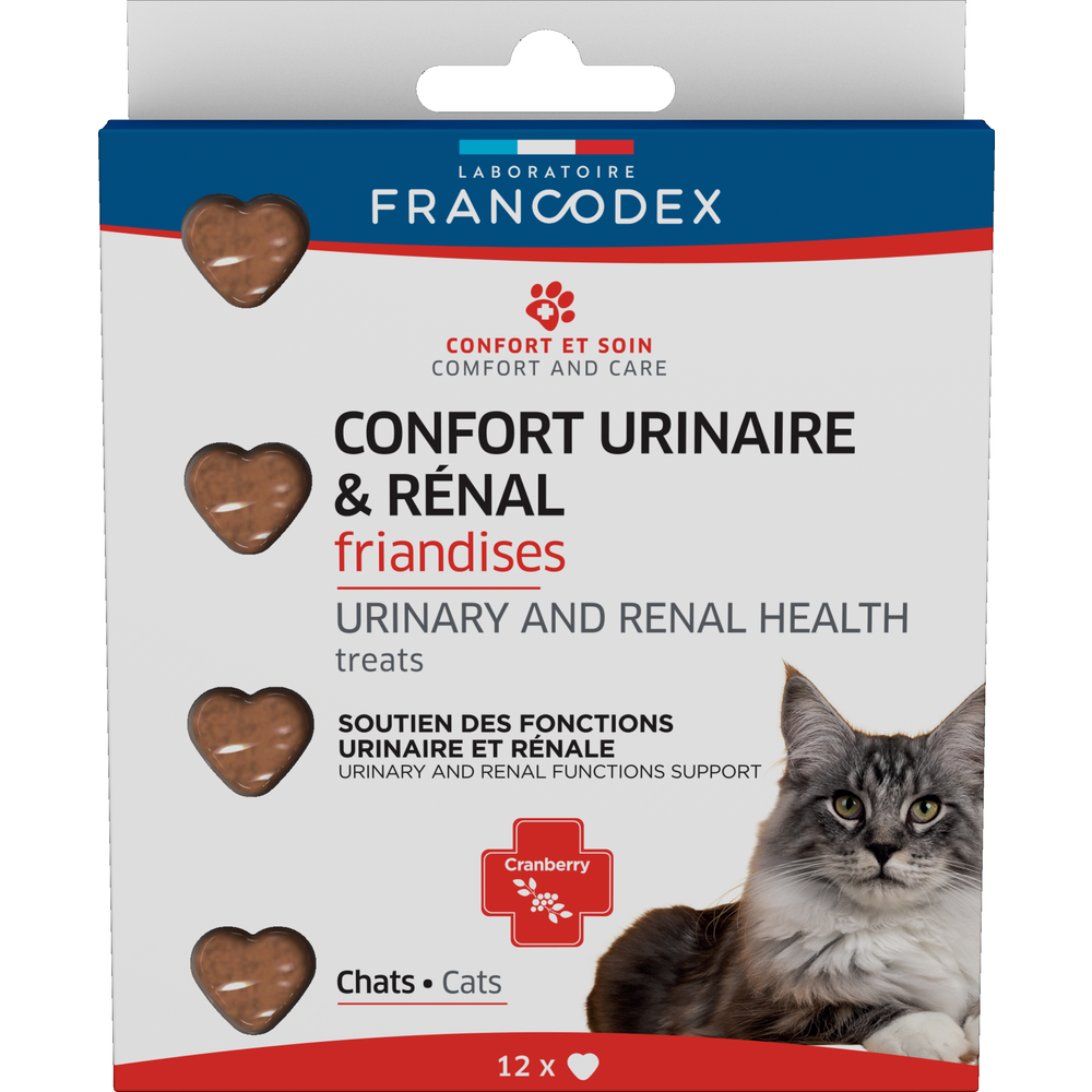 Friandises Confort urinaire et rénal pour chat au cranberry x12