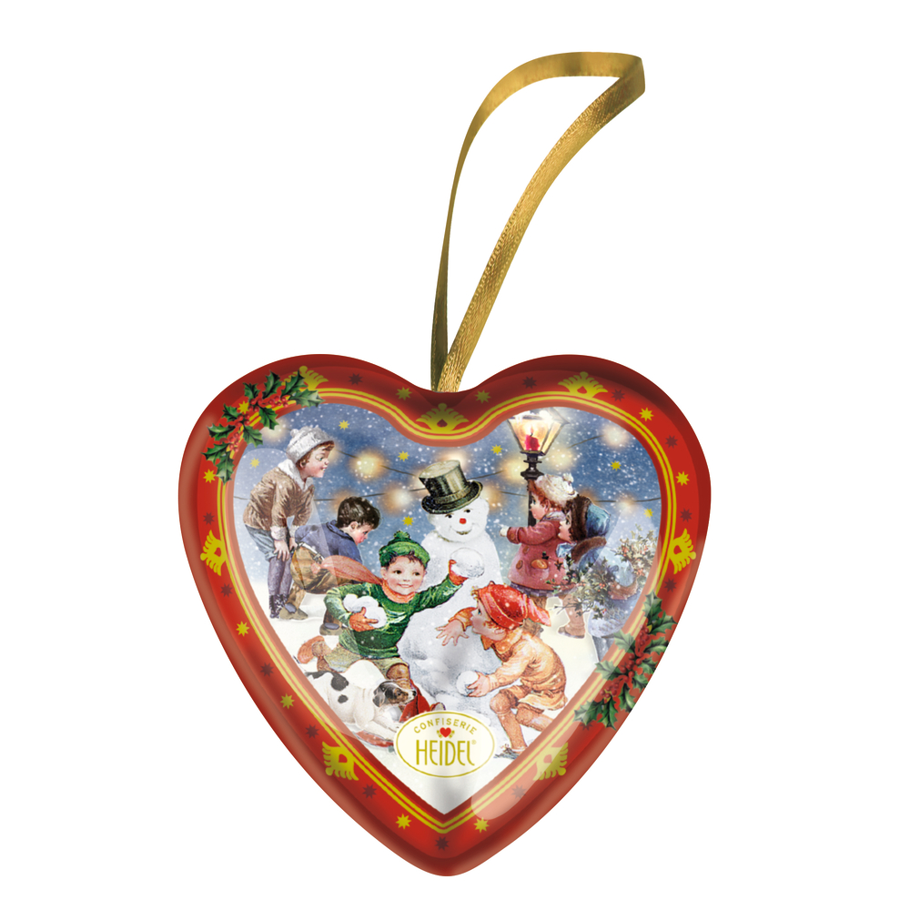 Cœur décoratif 'Nostalgie de Noël' - Chocolat 54g