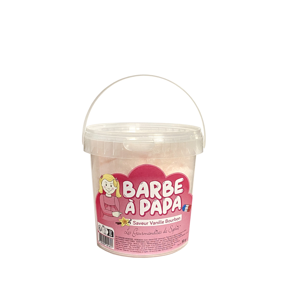 Seau de Barbes-à-papa à la vanille 50g