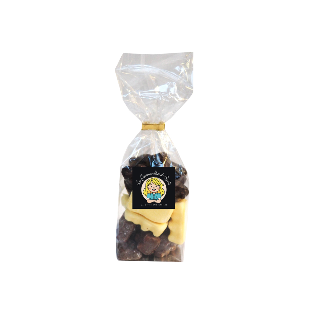 Sachet d'oursons guimauve aux trois chocolats - 150g