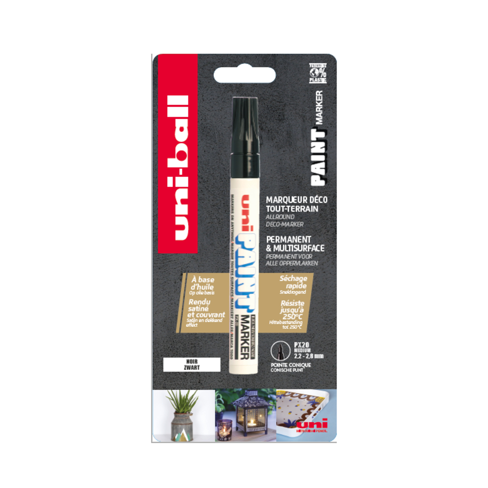 Marqueur tout support Uni-paint color Noir