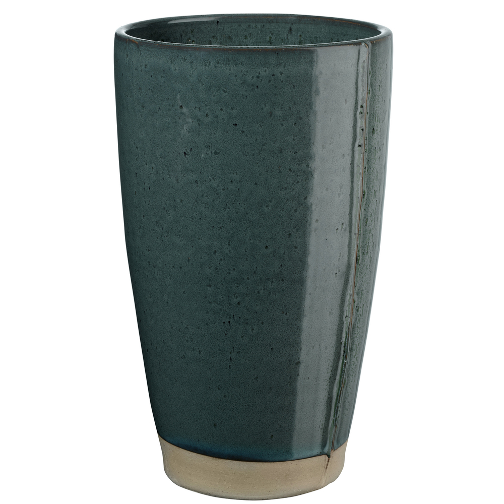 Vase Verana en grès, coloris vert - H.18cm
