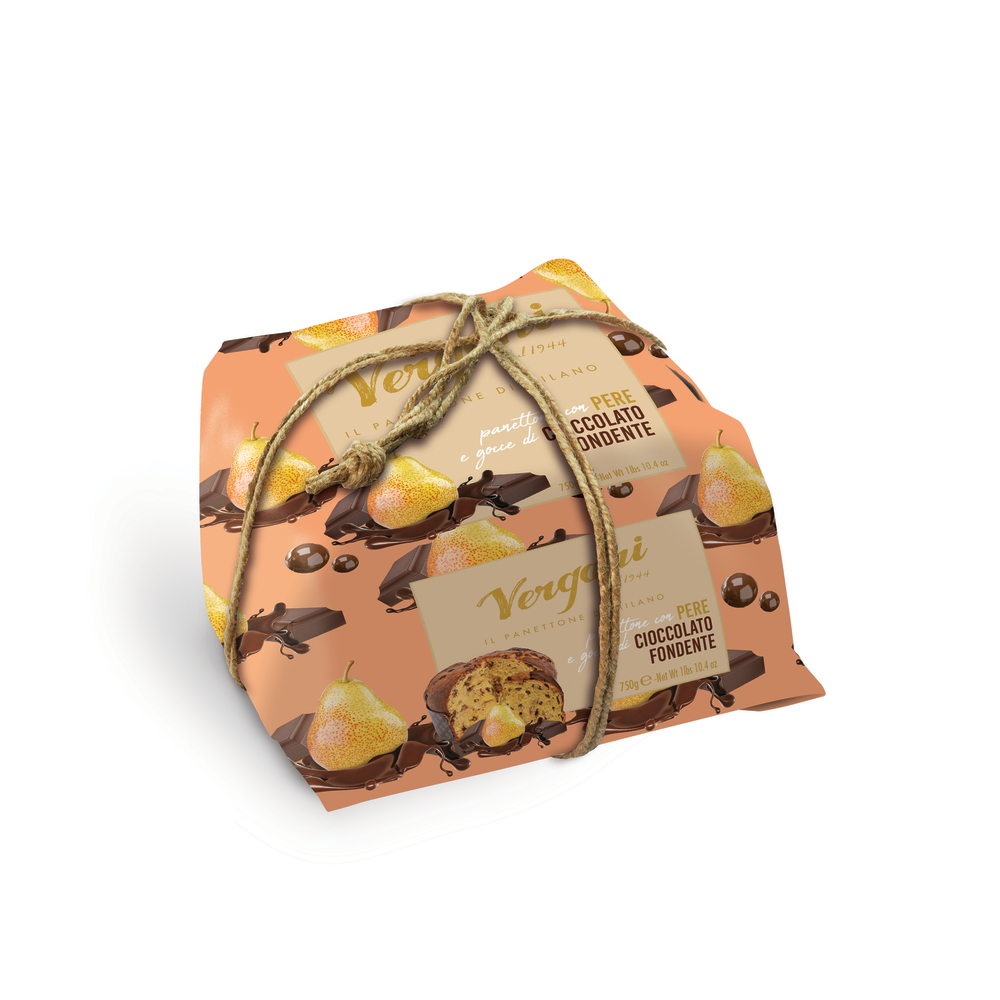 Panettone aux poires et au chocolat noir 750g