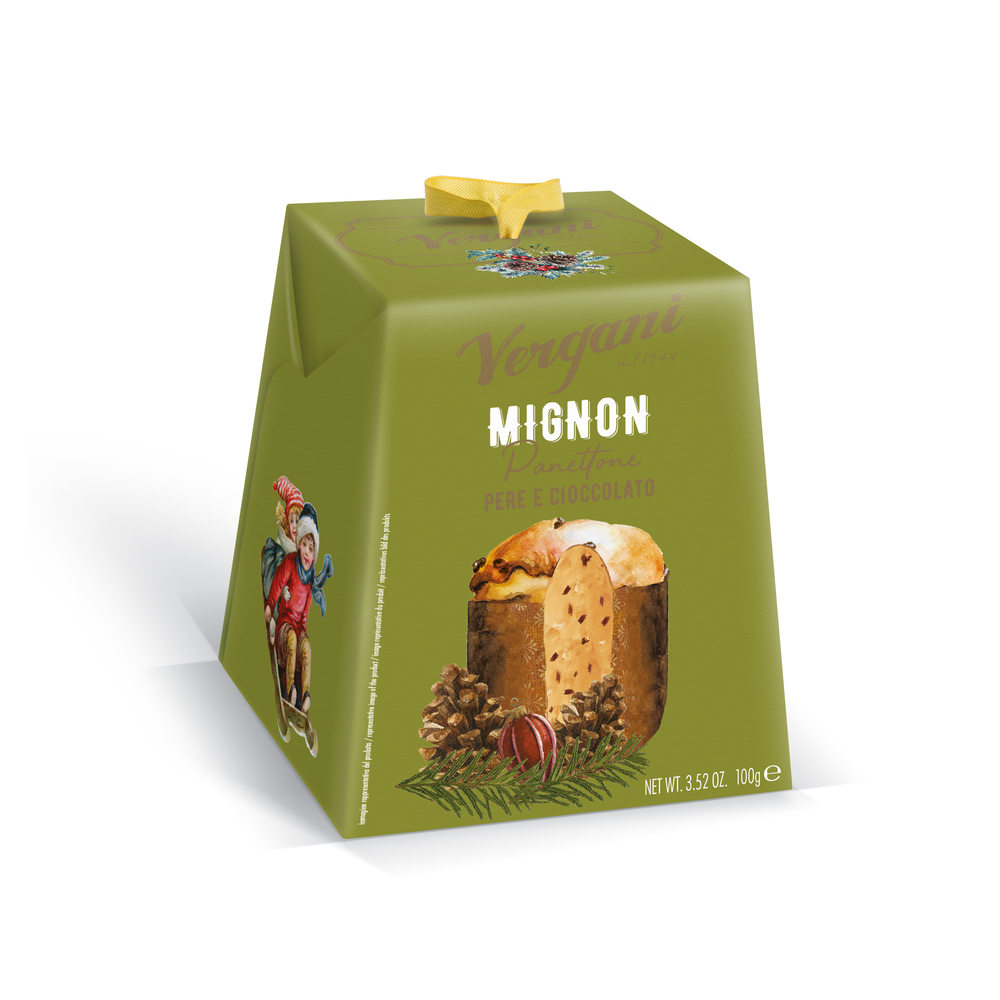 Panettone aux poires et pépites de chocolat 100g