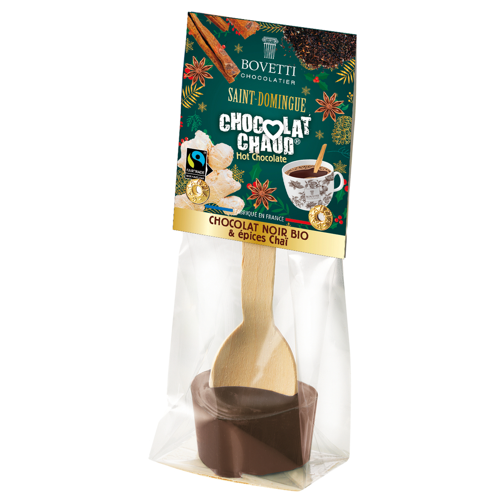 Cuillère ''chocolat chaud'' Chocolat noir bio & épices chai 35g