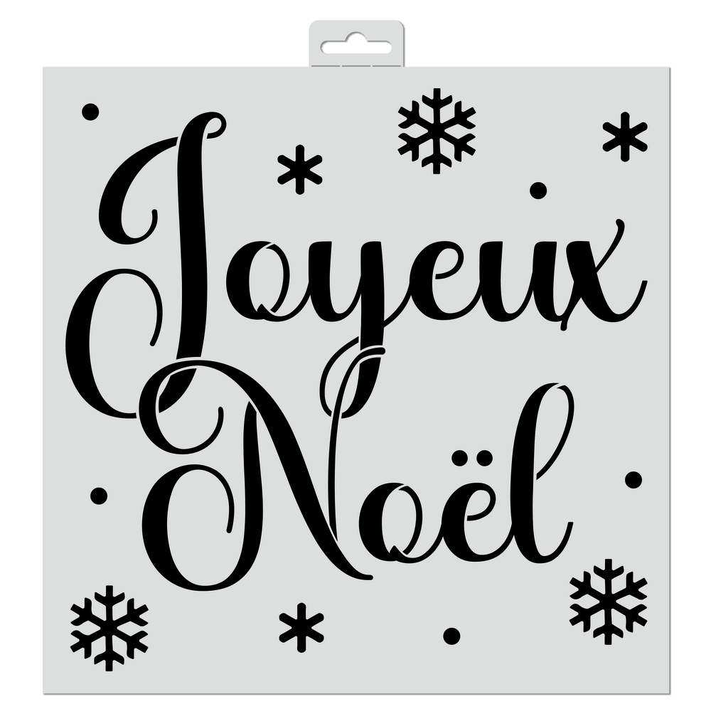 Pochoir joyeux noël 30x30 cm