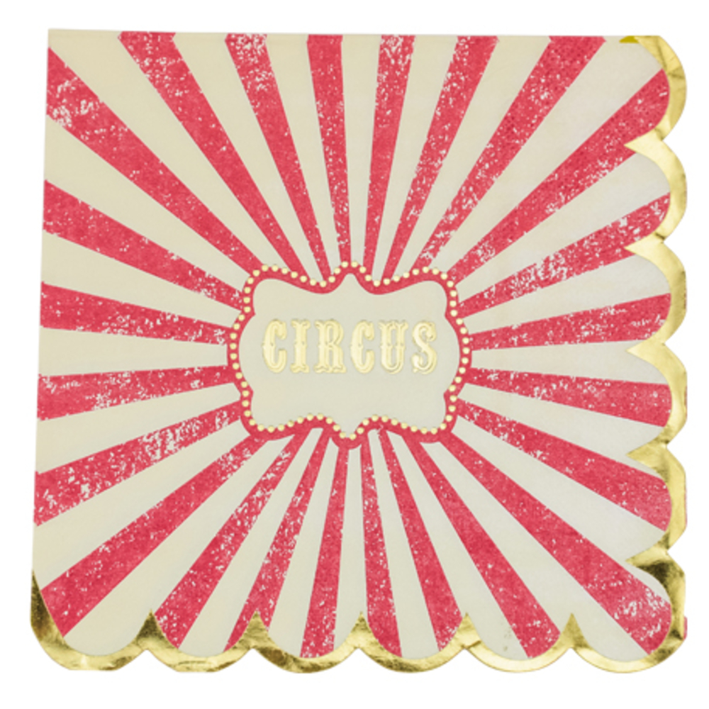 Serviettes circus vintage x16