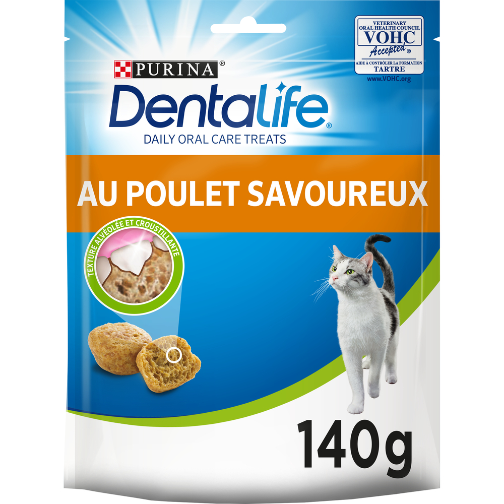 Friandises Dentalife au poulet pour chat Hygiène bucco-dentaire 140 g