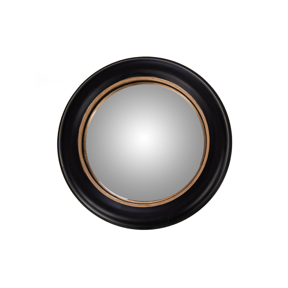 Miroir convexe 'Astrid', coloris noir - D.33cm