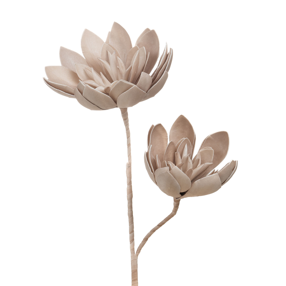 Tige fleur artificielle Lana, coloris champagne - H.107cm