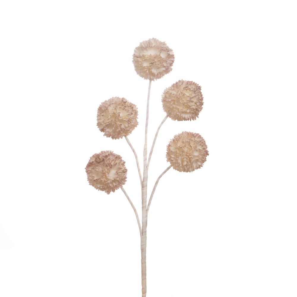 Tige fleur artificielle Sylvia, coloris blanc/rose - H.89cm