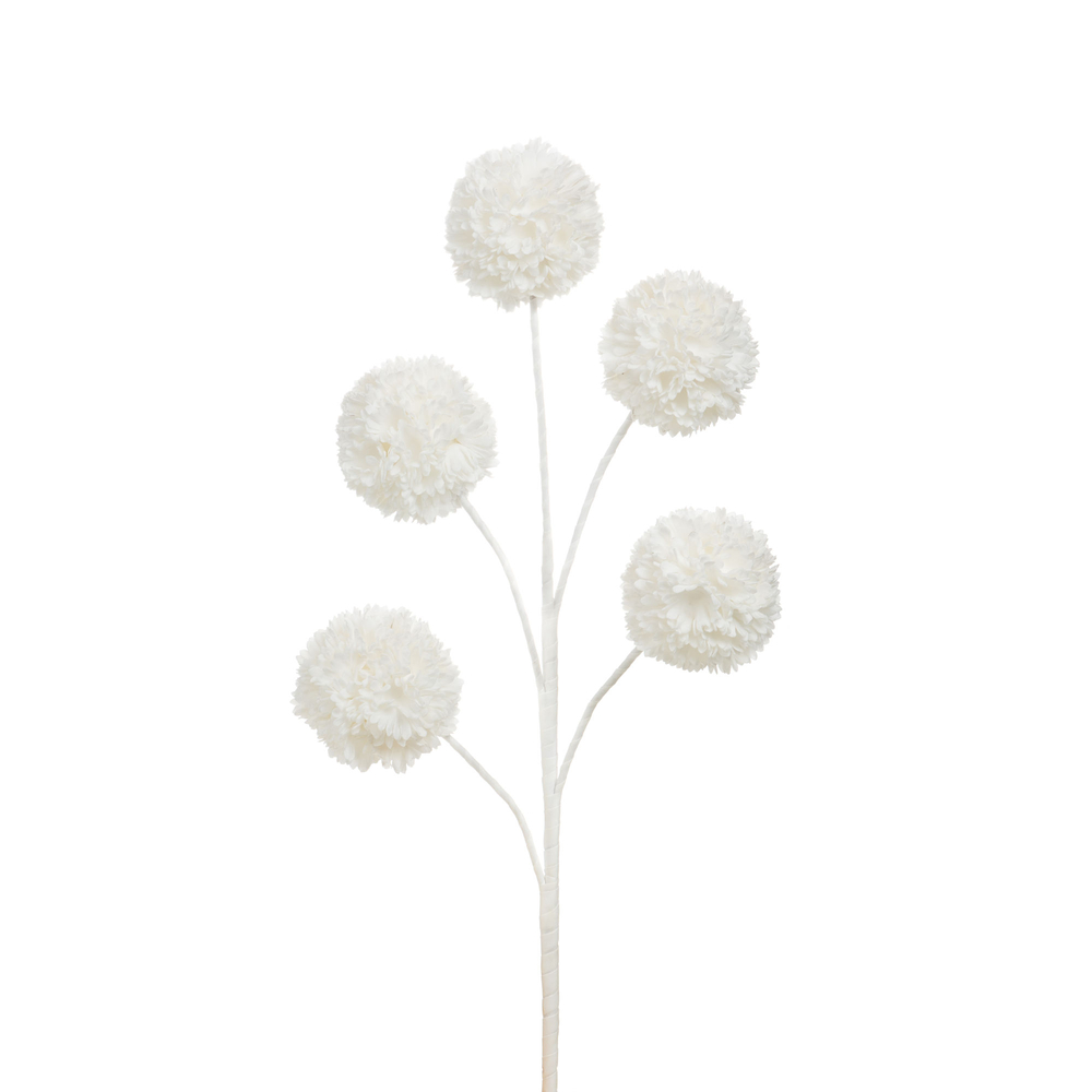Tige fleur artificielle Sylvia, coloris blanc - H.89cm