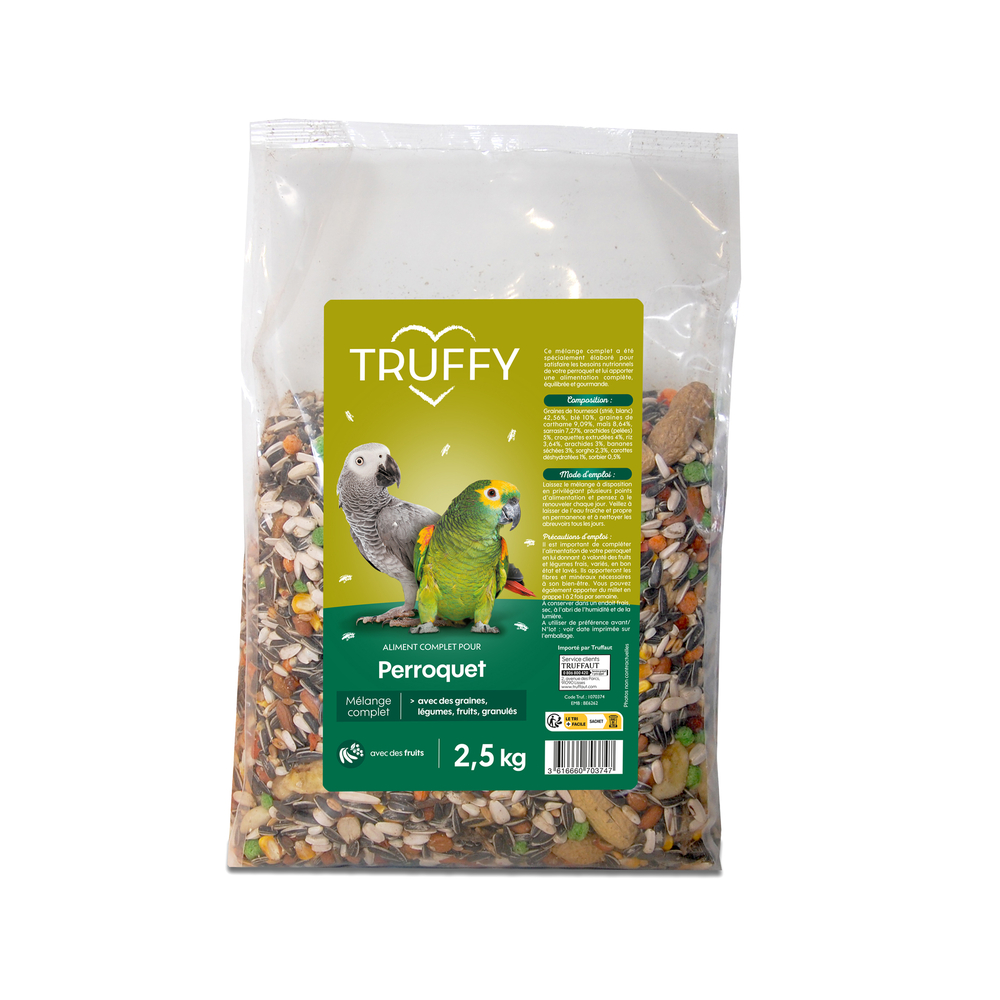 Mélange de graines complet pour perroquets 2.5 kg