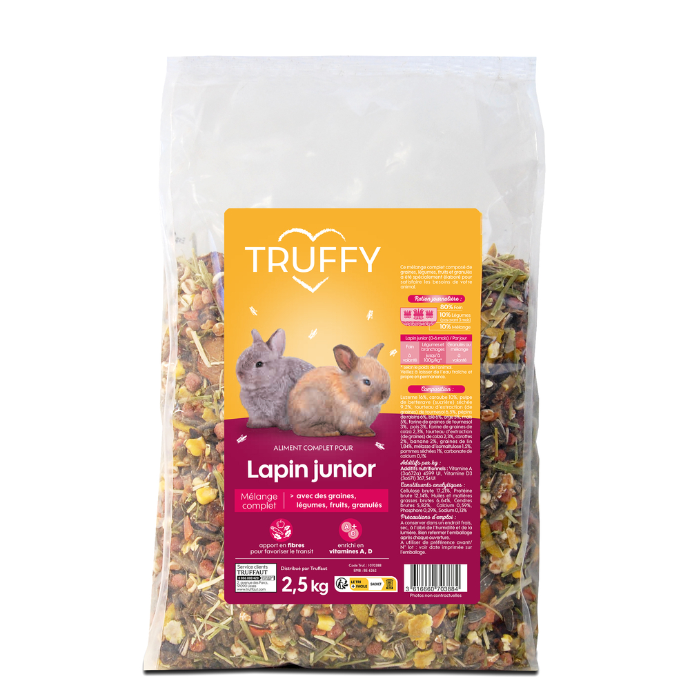 Mélange complet pour lapin junior 2.5kg