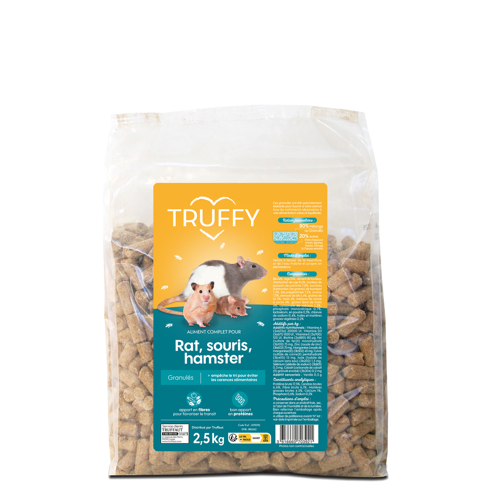 Granulés rat, souris, hamster 2.5kg