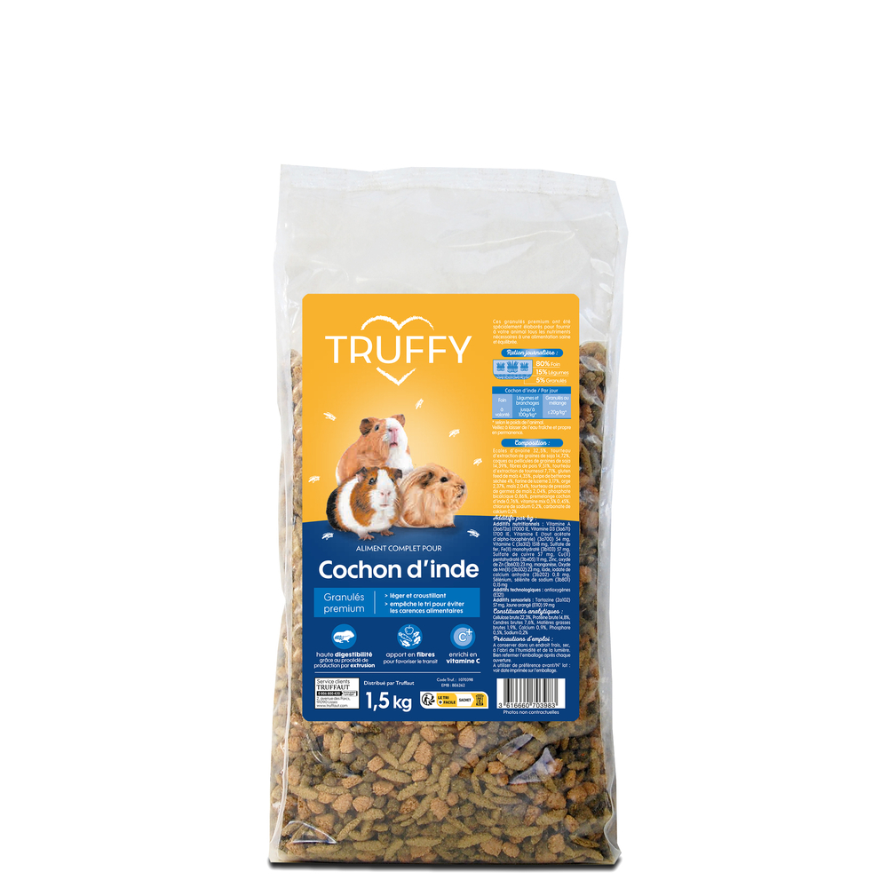 Granulés Premium pour cochon d'inde 1.5kg