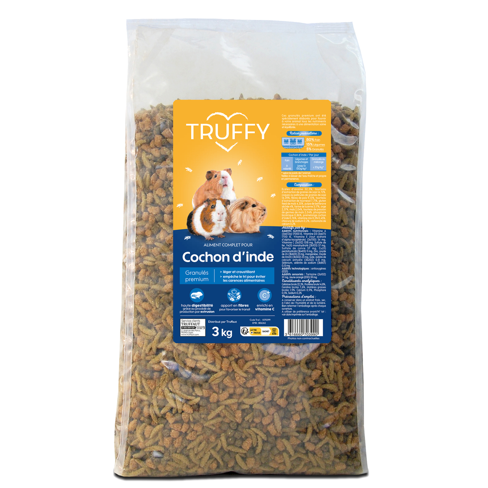 Granulés Premium pour cochon d'inde 3kg