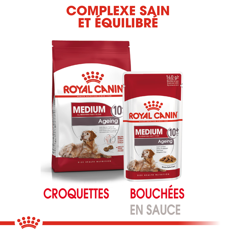 Bouchées en sauce Medium Ageing pour chien à partir de 10 ans - 140 g