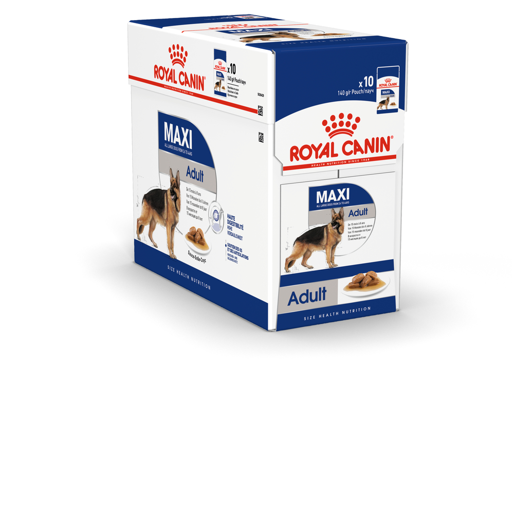 Bouchées en sauce Maxi Adult pour chien 10X140g