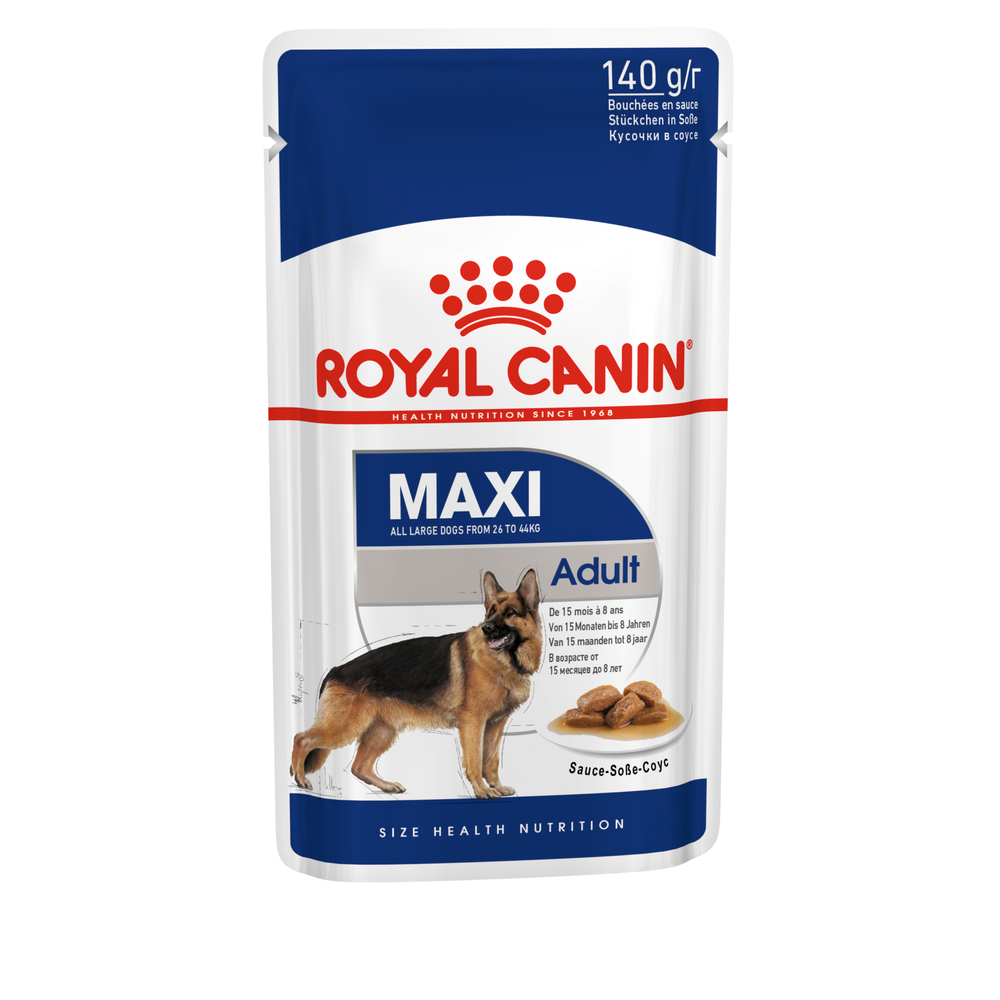 Bouchées en sauce Maxi Adult pour chien de 15 mois à 8 ans - 140 g 