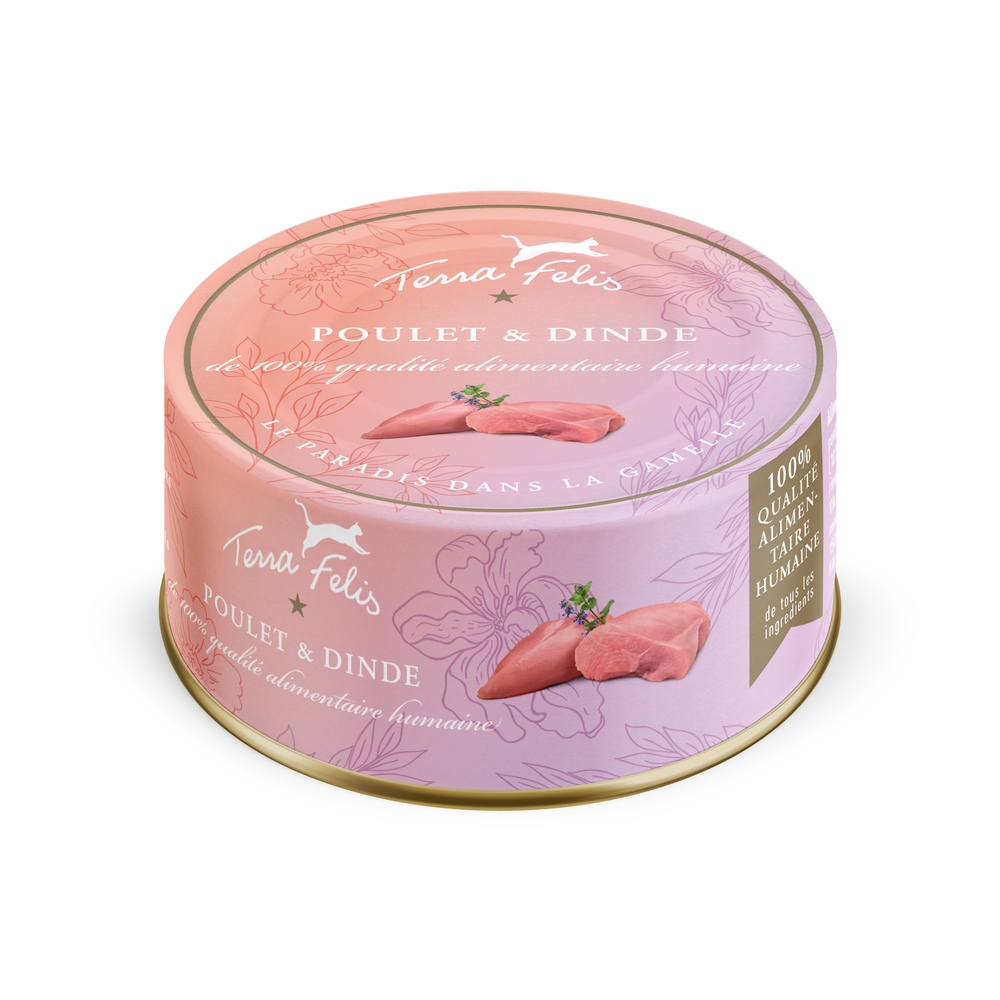 Pâtée pour chat au poulet & dinde 80g
