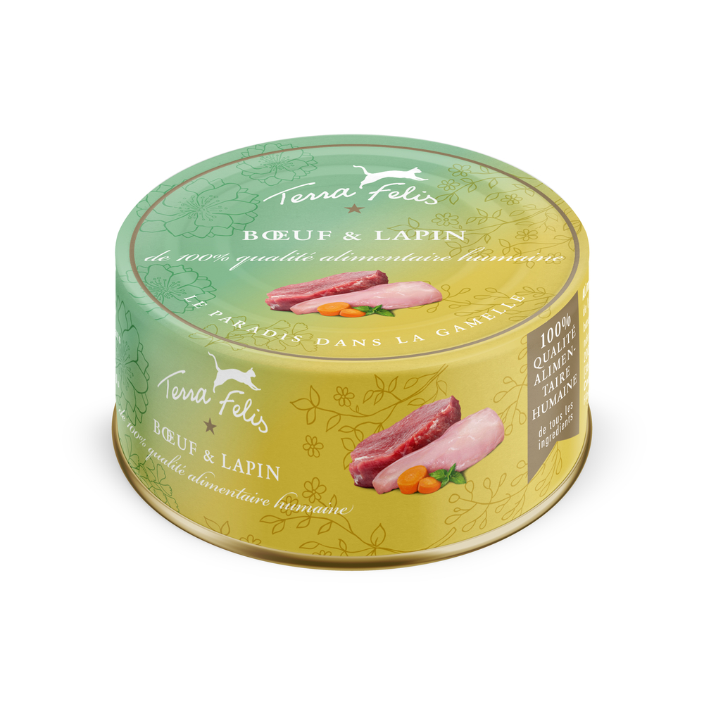 Pâtée pour chat au bœuf & lapin 80g