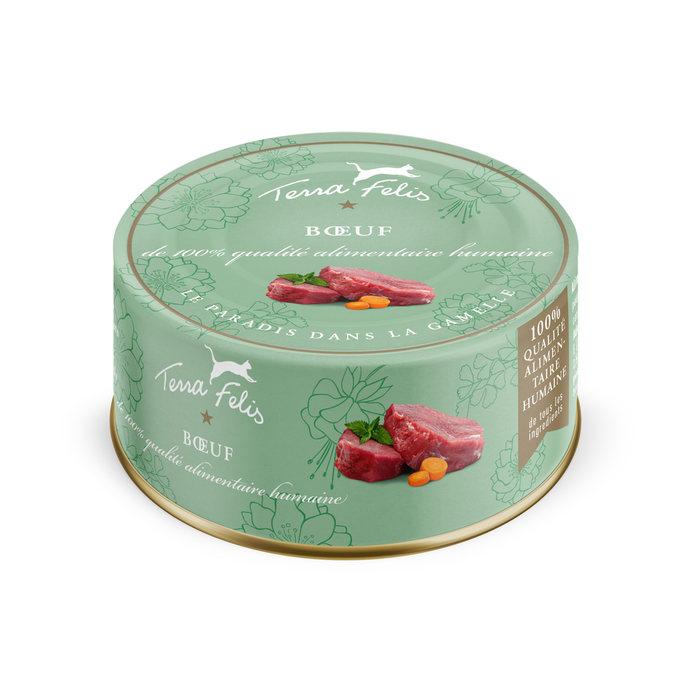 Terra Felis Bœuf pour chat 80G
