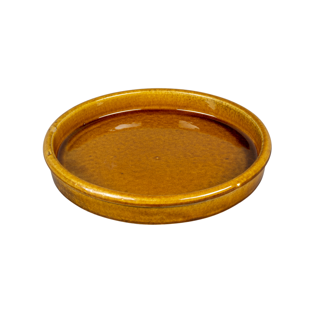 Soucoupe Shanghai ronde ocre - D.35cm