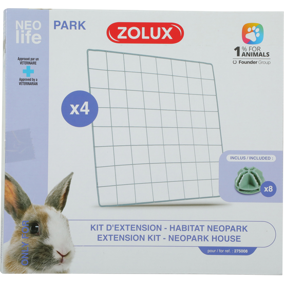 Kit d'extension grille pour habitat Neopark Lapin - x4