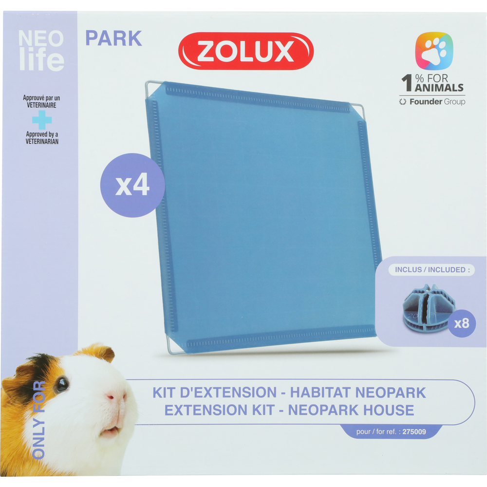 Kit d'extension plaque pour habitat Neopark Cochon d'inde - x4