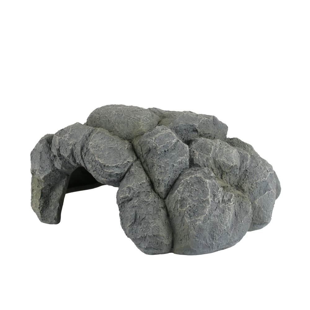 Grotte pour reptiles taille M, coloris anthracite - 24x23x10,5cm
