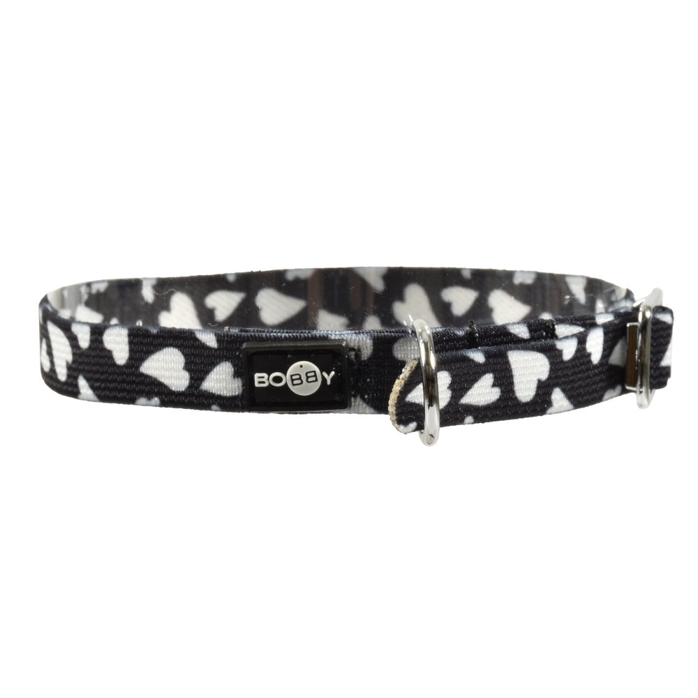 Collier pour chat 'Flex Cœur', coloris noir - L.30cm