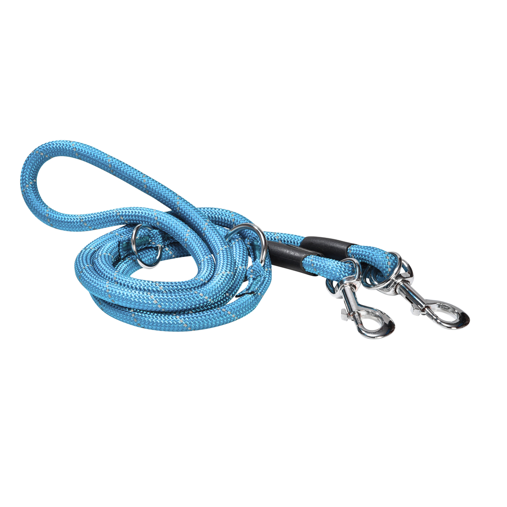 Laisse pour chien, 3 positions Walk bleu 189x1.2cm 
