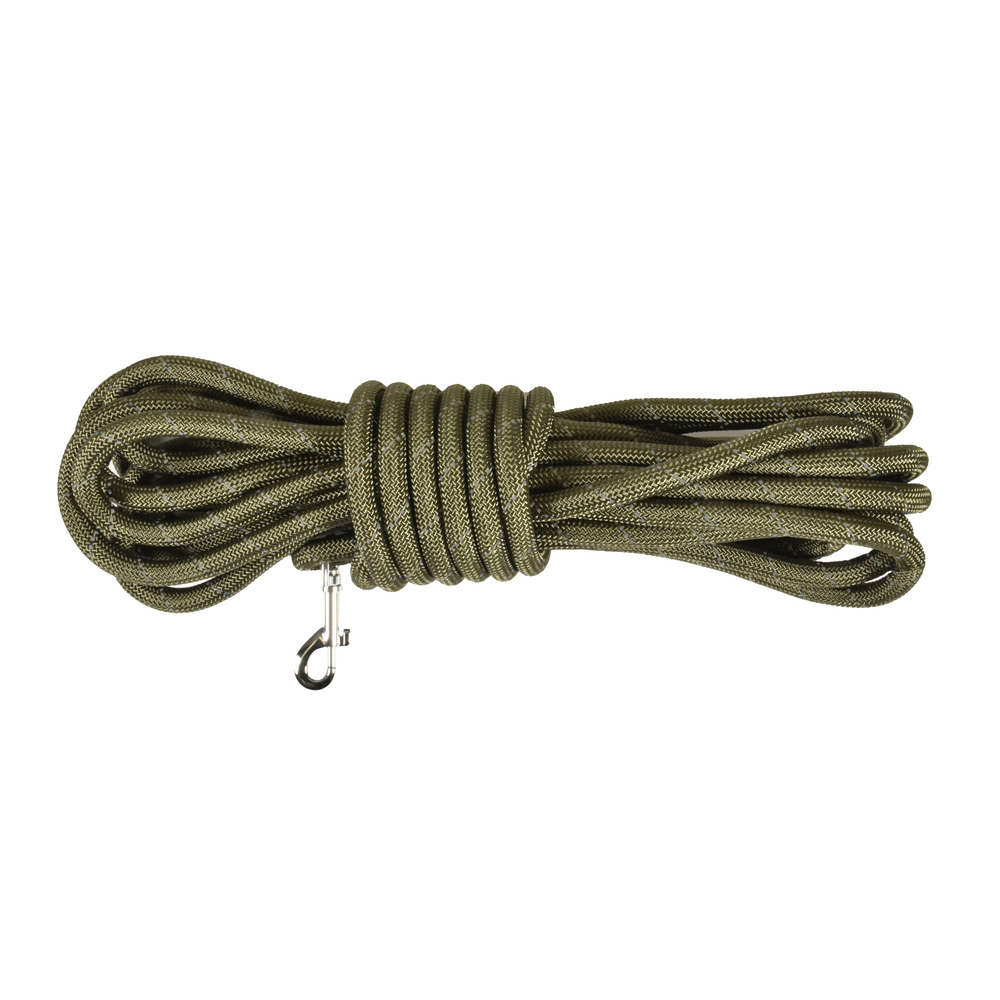 Longe Walk pour chien coloris kaki 10m