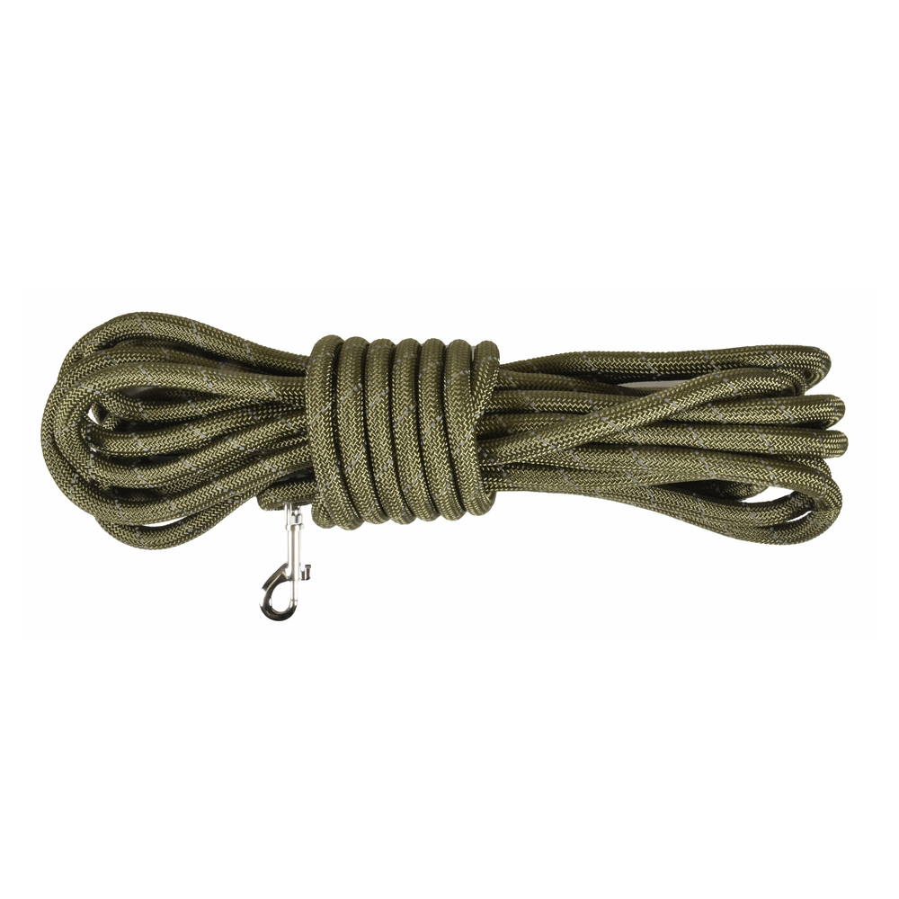 Longe Walk pour chien coloris kaki 3m