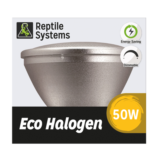Kit Lampe eco halogène blanche pour terrarium 50W