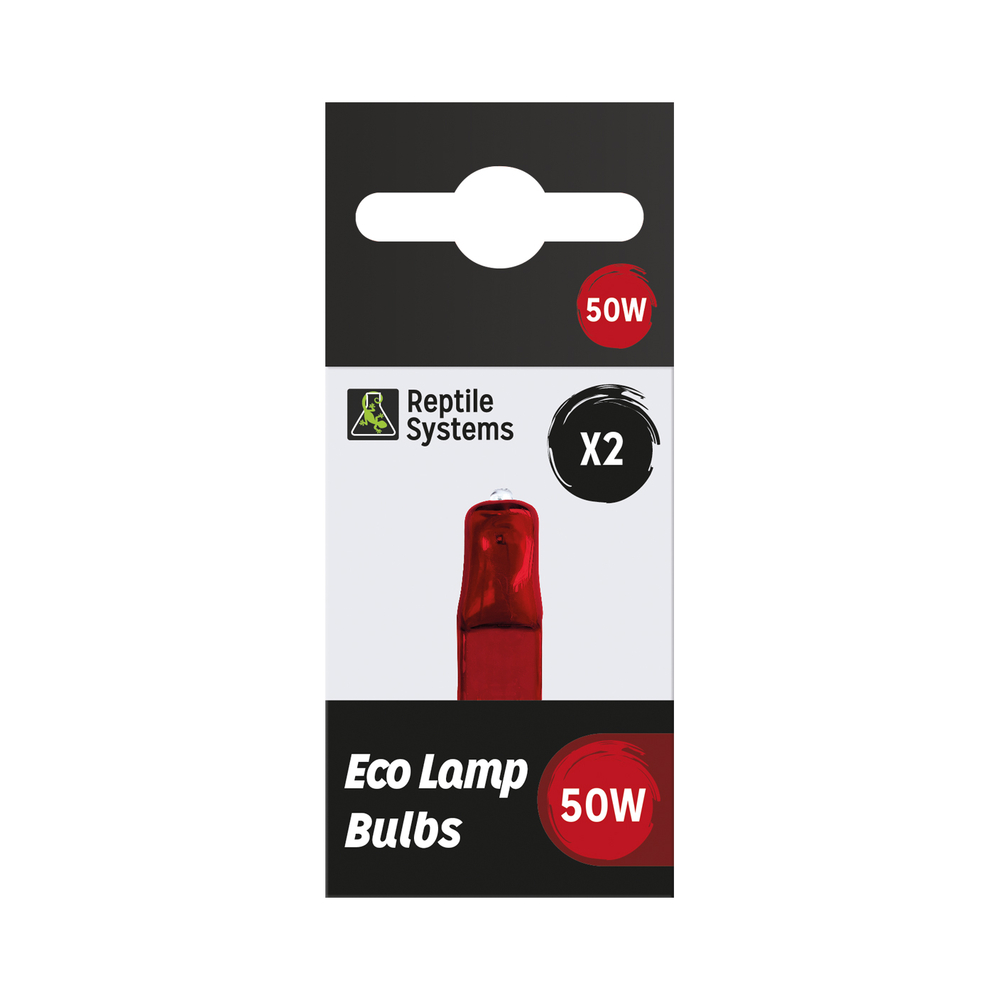 Lampe de rechange éco halogène rouge 50W x2