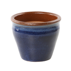 Pot émaillé Berrry bleu - D.20xH.19cm