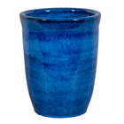 Pot émaillé Susan bleu - D.21,5xH.34,5cm