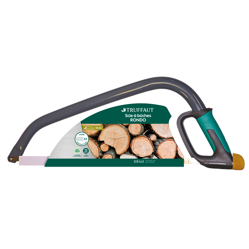 Scie pour buches à monture tube avec lame en acier carbone 53cm
