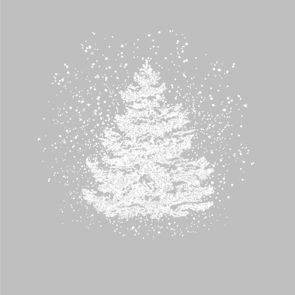 20 serviettes 'Sapin roi des forêts', coloris argent - 40x40cm