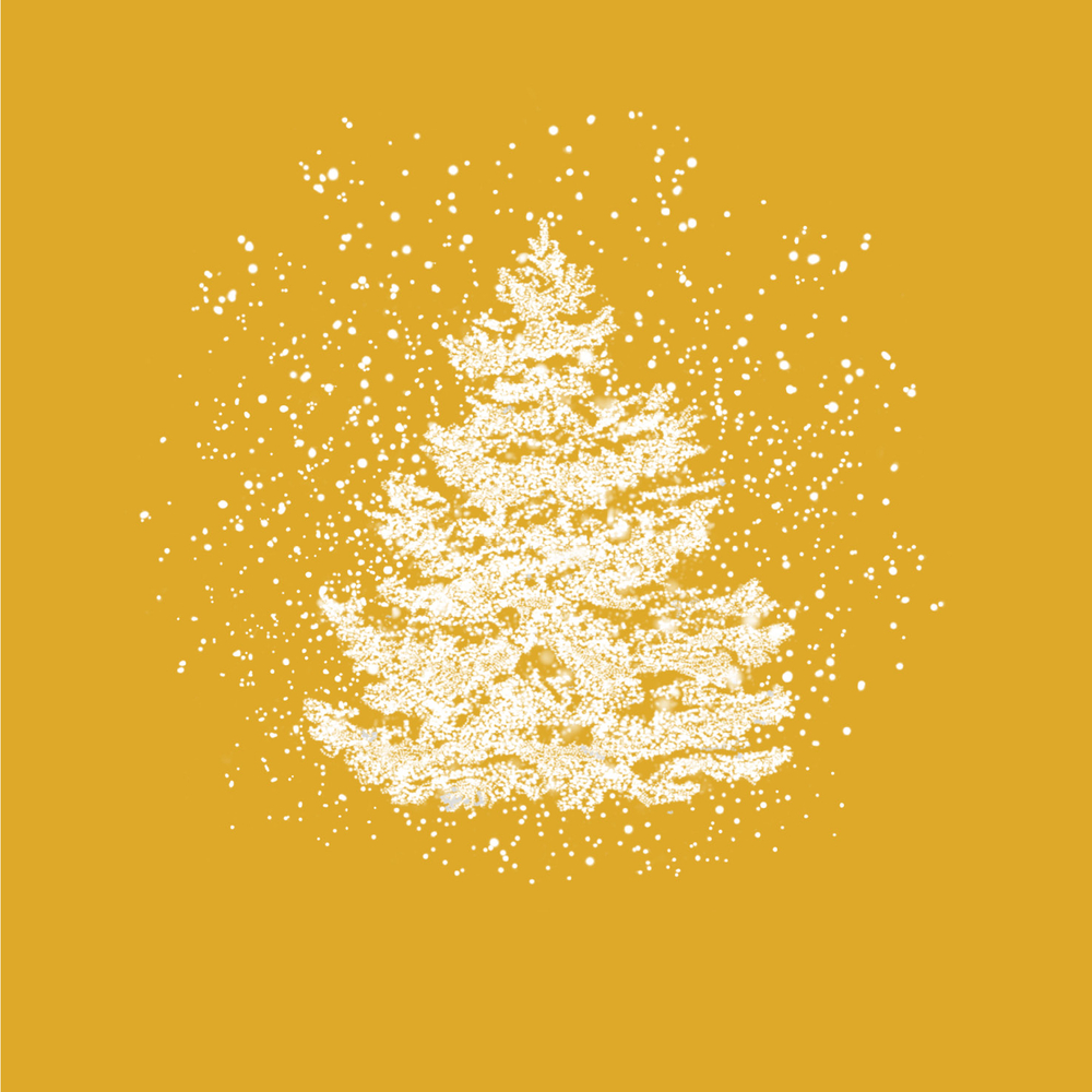 Serviettes en papier sapirn roi des forets - coloris or - 25x25cm