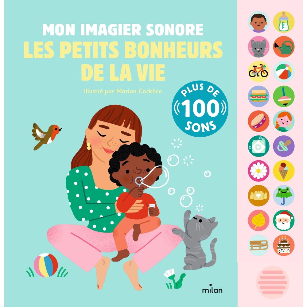 Livre : Mon imagier sonore, les petits bonheurs de la vie