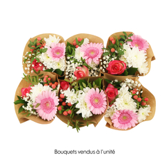 Bouquet de fleurs ‘’Mini’s rose’’ : 7 tiges