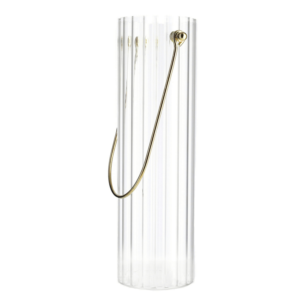 Vase Louis en verre transparent - L.22xP.6,5xH.22cm